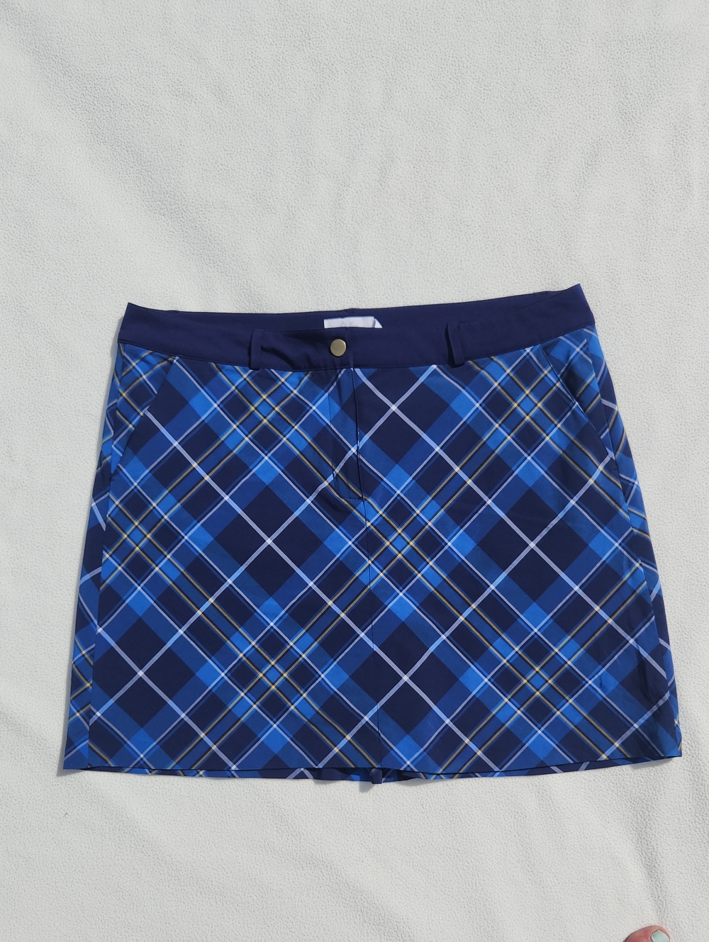 ​NWT Lady Hagen Blue Plaid Golf Skort Shorts Women’s Size 14